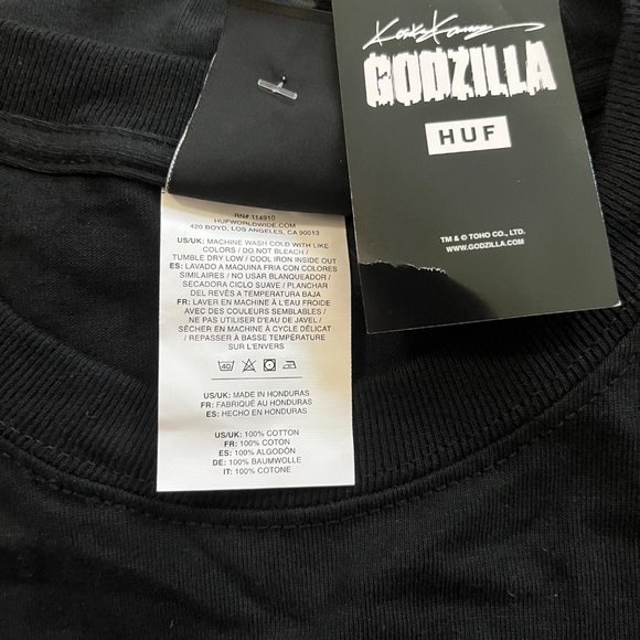 NEW HUF X Godzilla X Kosuke Kawamura UO Exclusive Enraged Long Sleeve Tee SMALL - Picture 3 of 8